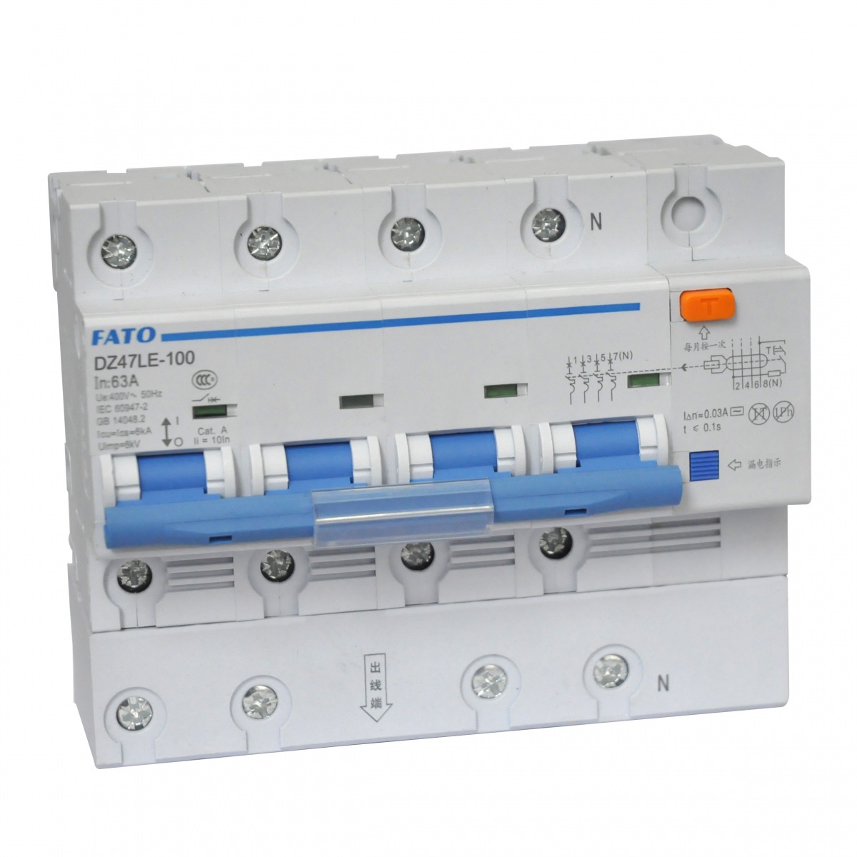 DZ47LE-100剩余電流動作斷路器